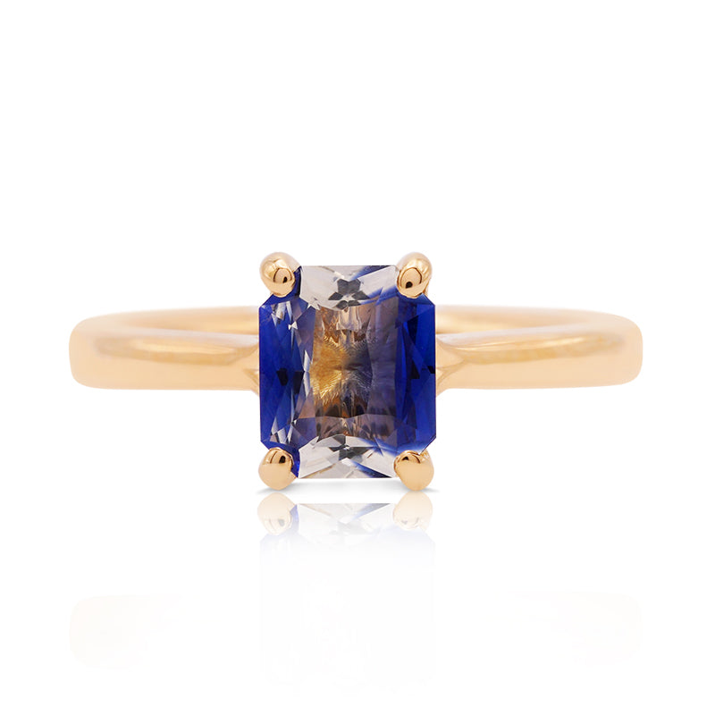 18 Carat Yellow Gold Bi-colour Sapphire Ring