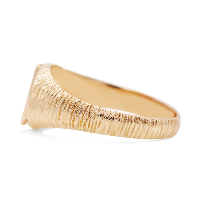 9 Carat Yellow Gold Signet Ring - 'A' Initial