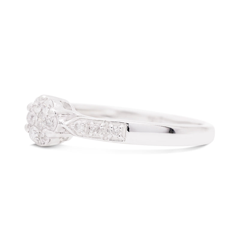 Platinum Diamond Cluster Ring