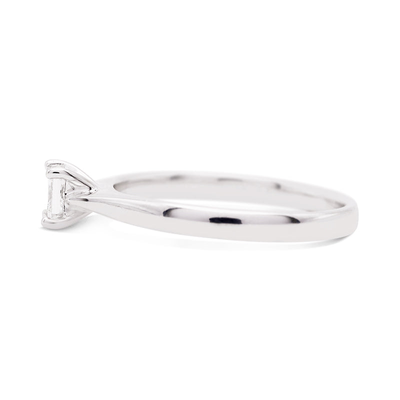 18 Carat White Gold Princess Cut Diamond Solitaire Ring