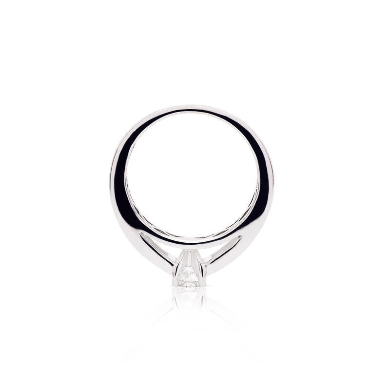 18 Carat White Gold Round Brilliant Diamond Ring, 0.65ct