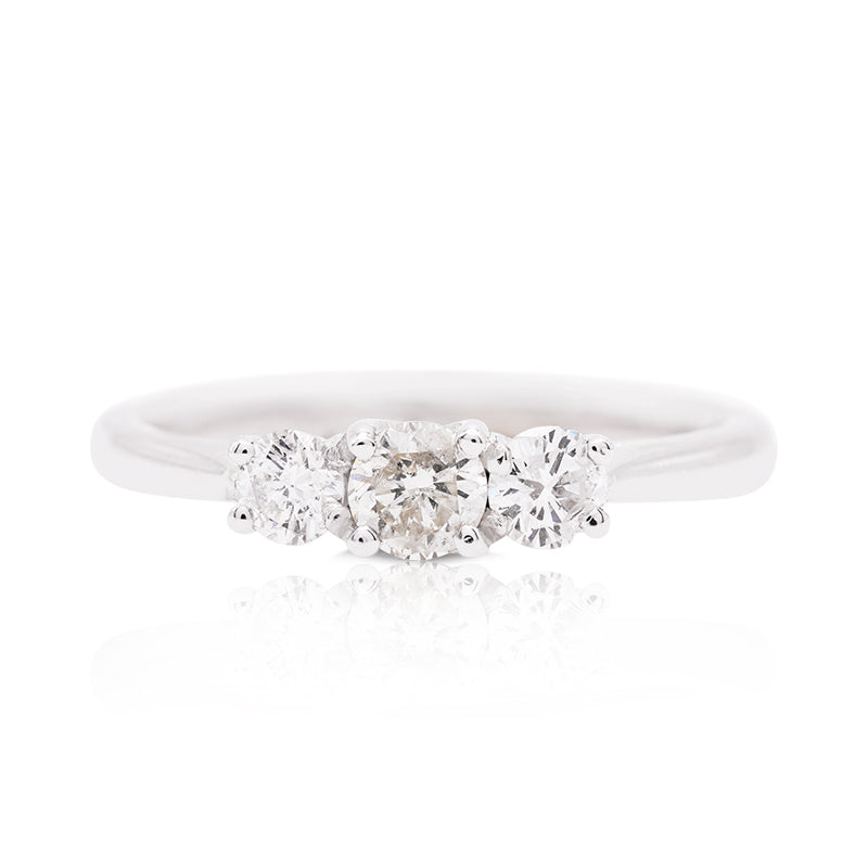 Platinum Three Stone Diamond Ring