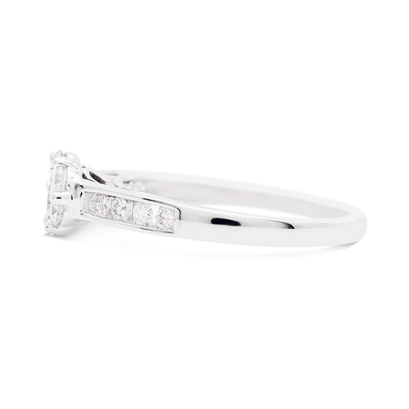 9 Carat White Gold Diamond Ring