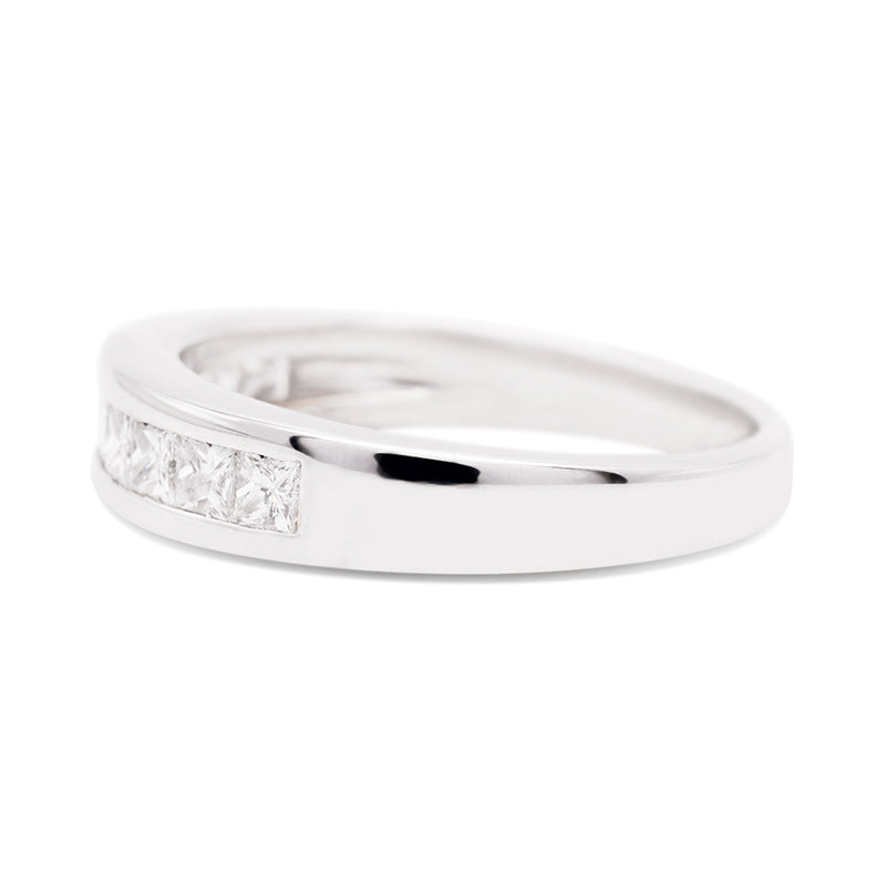 18 Carat White Gold Diamond Half Eternity Ring