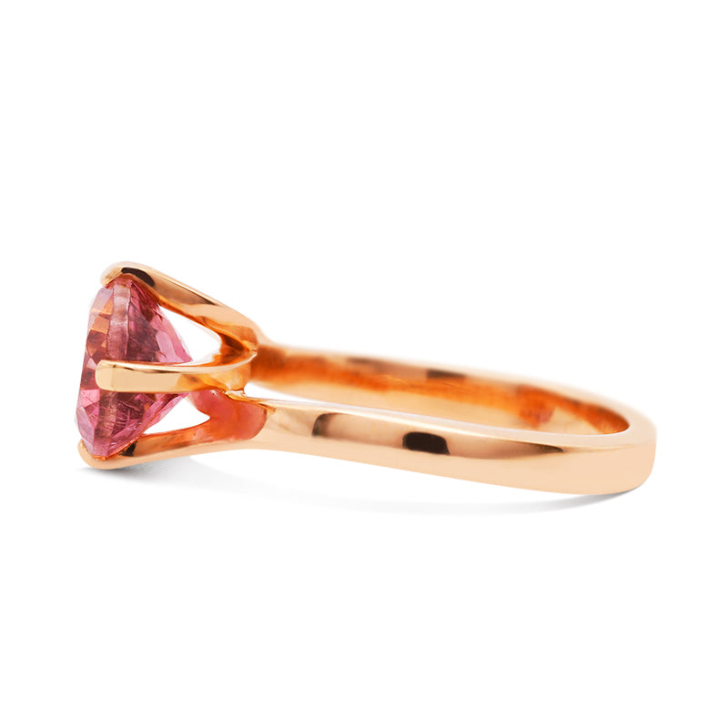 18 Carat Rose Gold Pink Tourmaline Ring