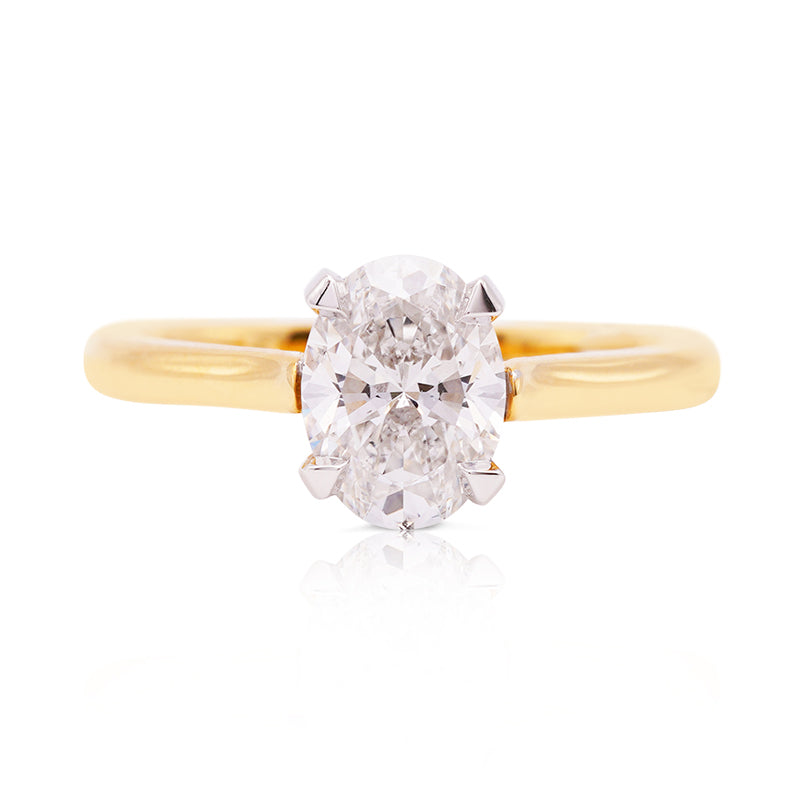 18 Carat Yellow Gold Laboratory Grown Diamond Solitaire Ring