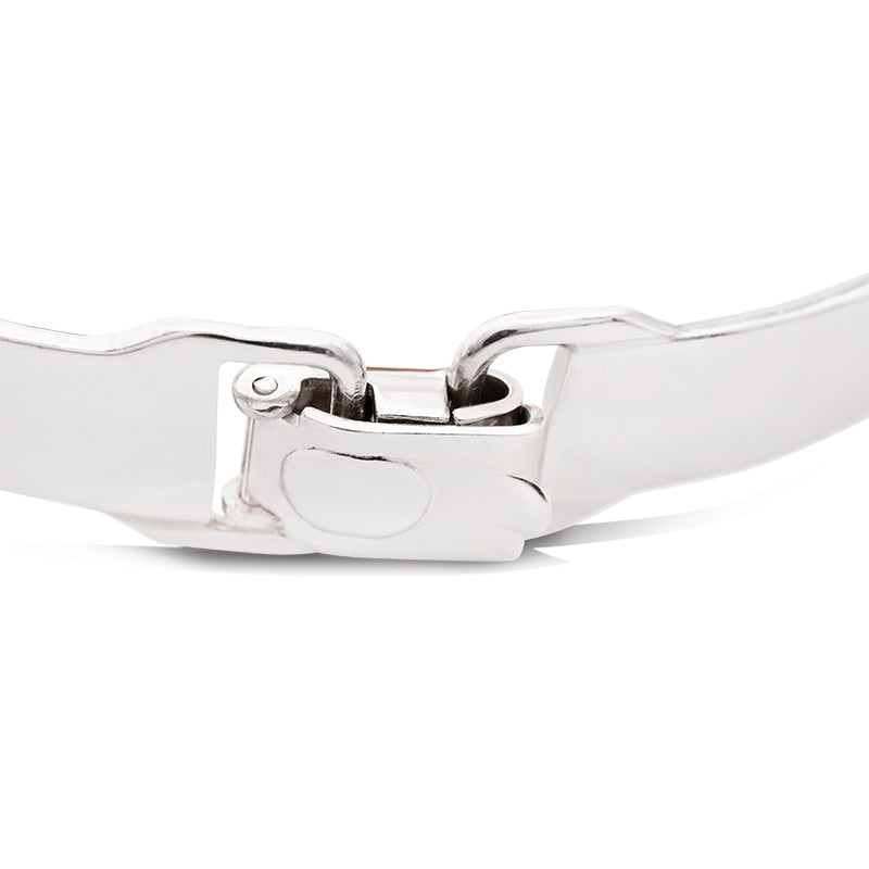 Silver Amber Bangle