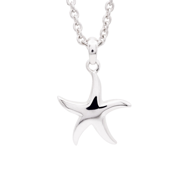 Silver Starfish Pendant on Chain