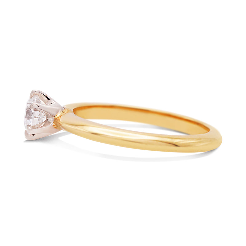 18 Carat Yellow Gold Diamond Solitaire Ring