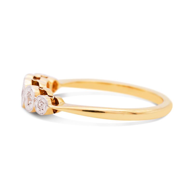 18 Carat Yellow Gold Diamond Five Stone Ring