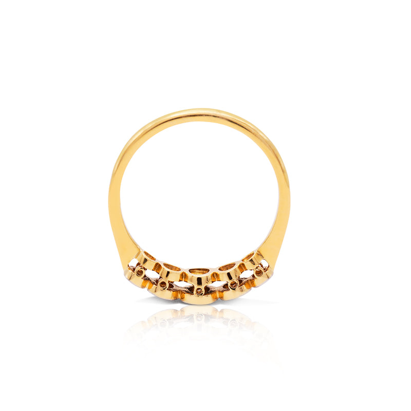 18 Carat Yellow Gold Diamond 5 Stone Ring