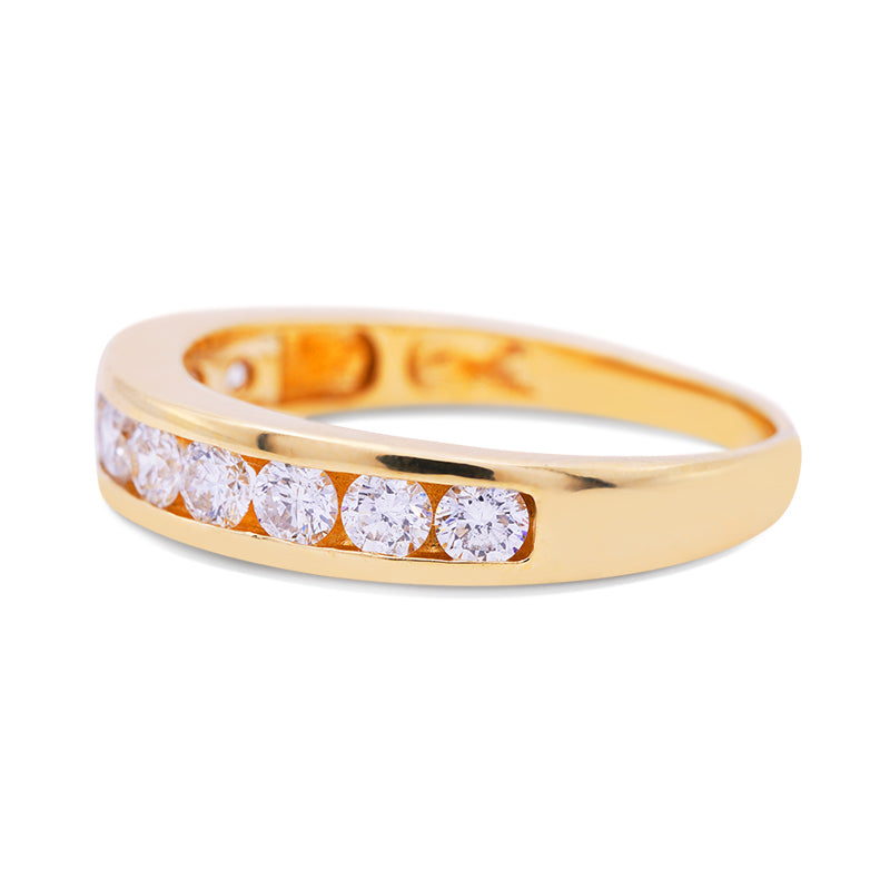 18 Carat Yellow Gold Diamond Half Eternity