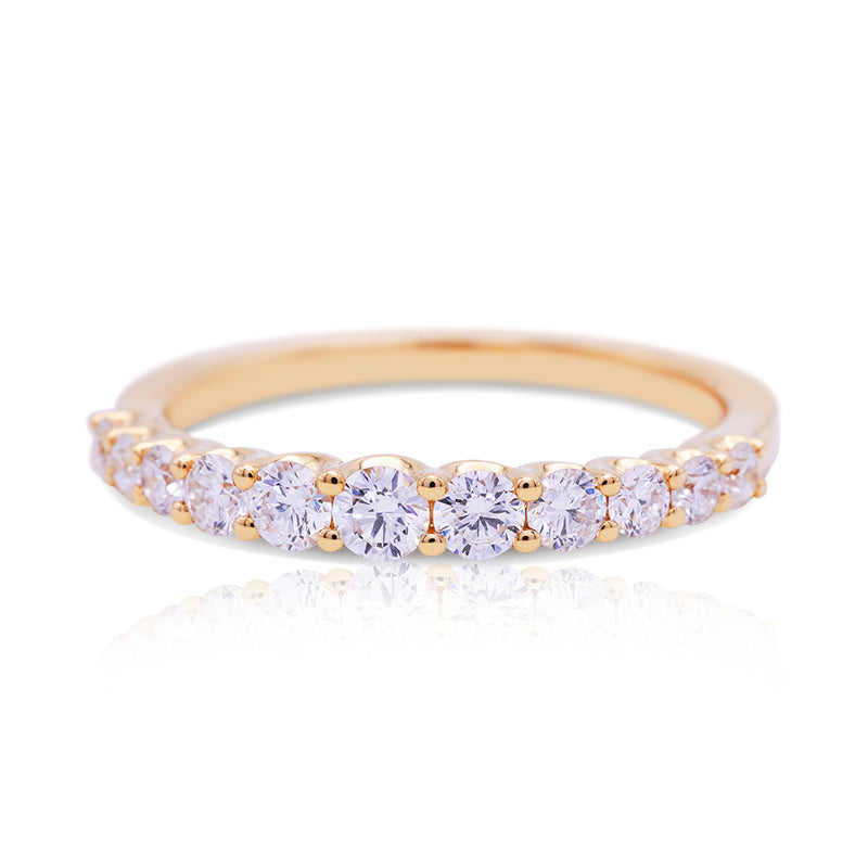 18 Carat Yellow Gold Diamond Half Eternity Ring