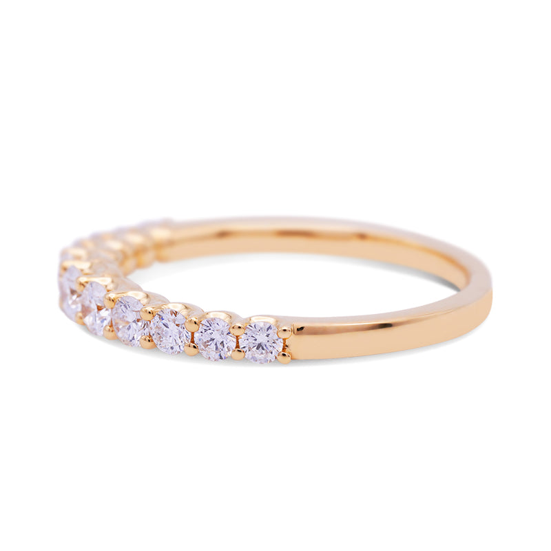 18 Carat Yellow Gold Diamond Half Eternity Ring
