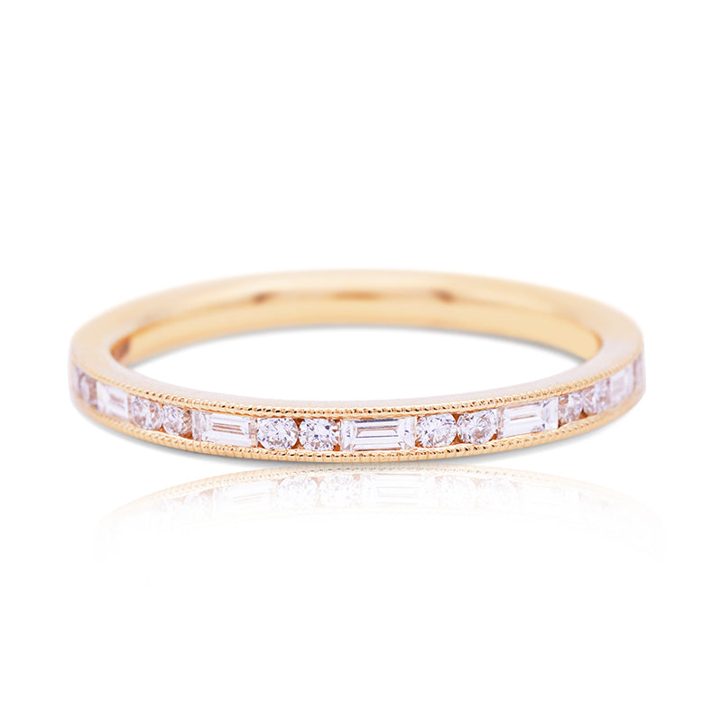 18 Carat Yellow Gold Diamond Half Eternity Ring