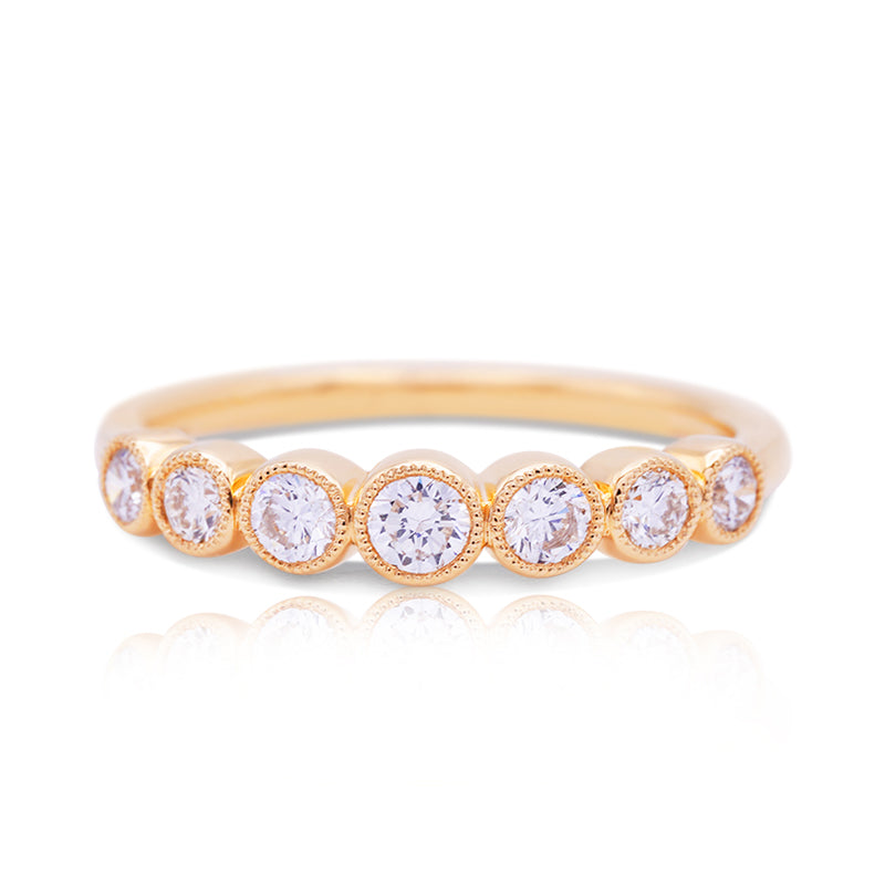 18 Carat Yellow Gold Diamond Half Eternity Ring