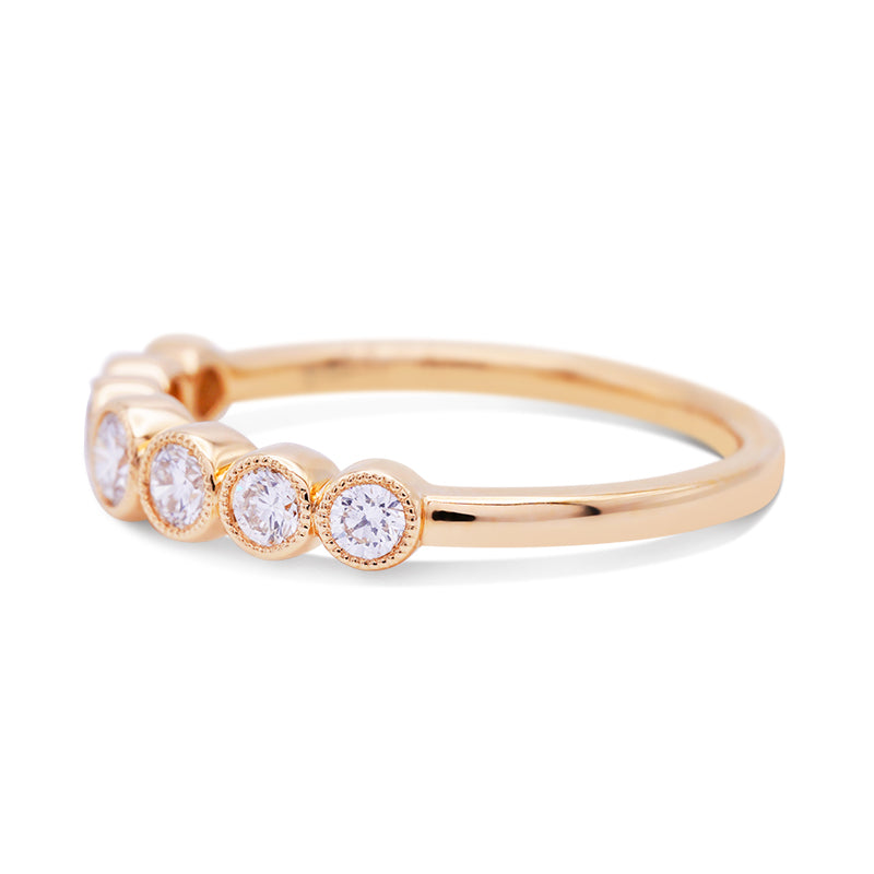 18 Carat Yellow Gold Diamond Half Eternity Ring