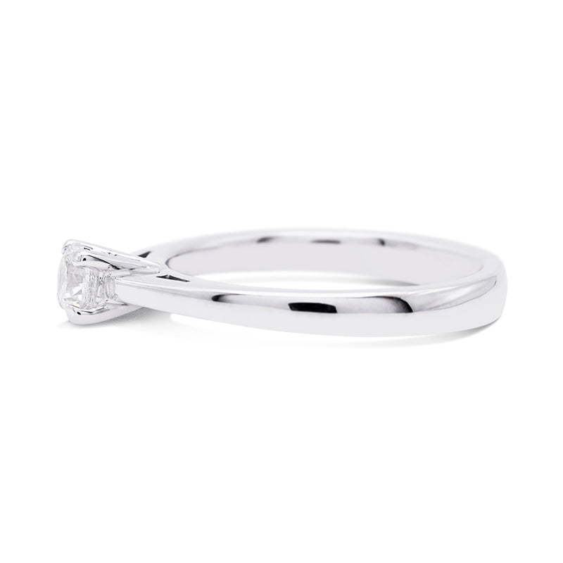 18 Carat White Gold Diamond Solitaire Ring