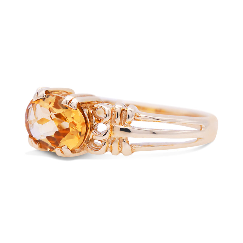 9 Carat Yellow Gold Citrine Ring