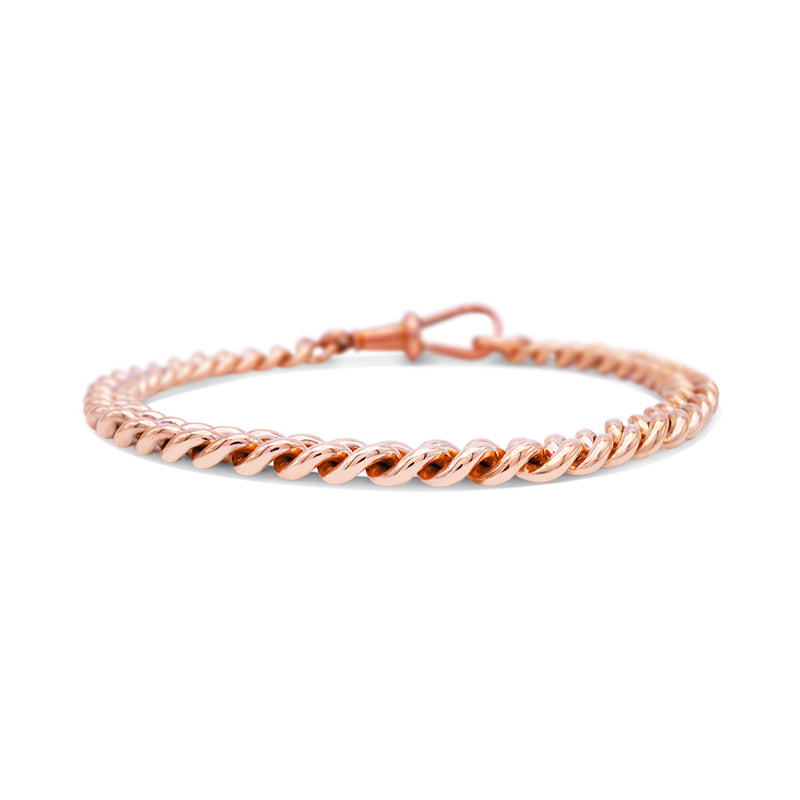 9 Carat Rose Gold Curb Bracelet