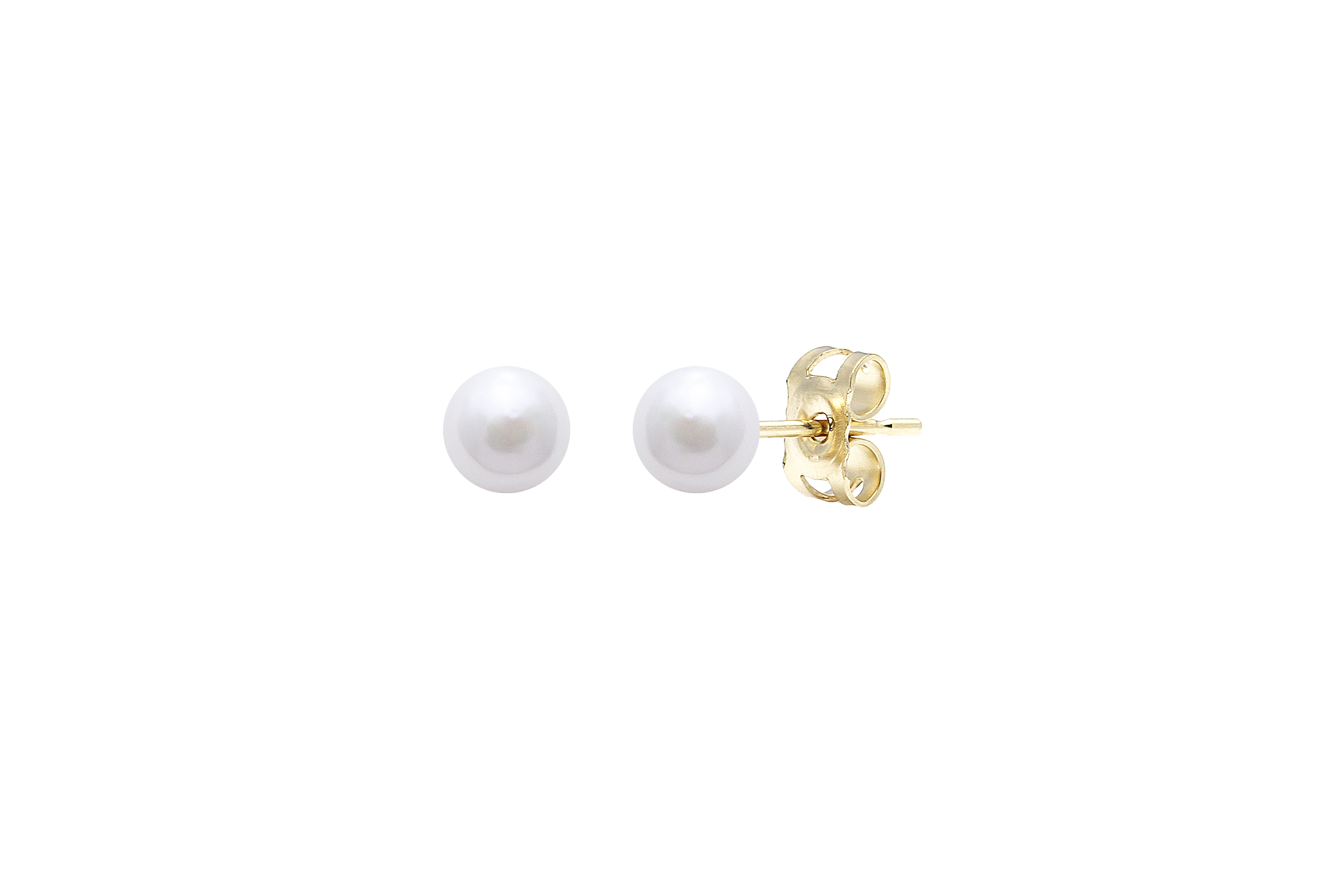 18ct Gold 5-5.5mm Akoya Pearl Stud Earrings