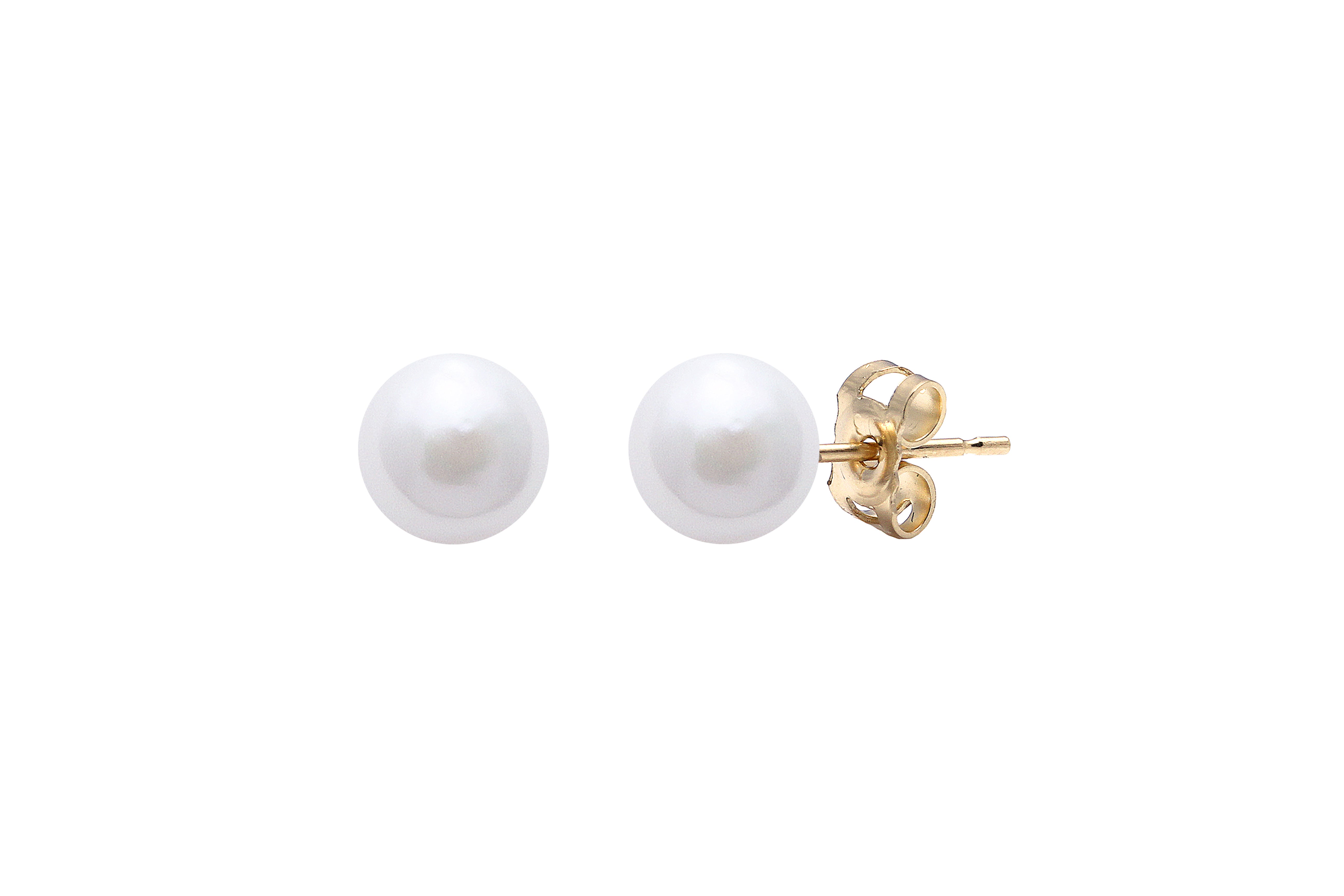 18ct Gold 6-6.5mm Akoya Pearl stud Earrings