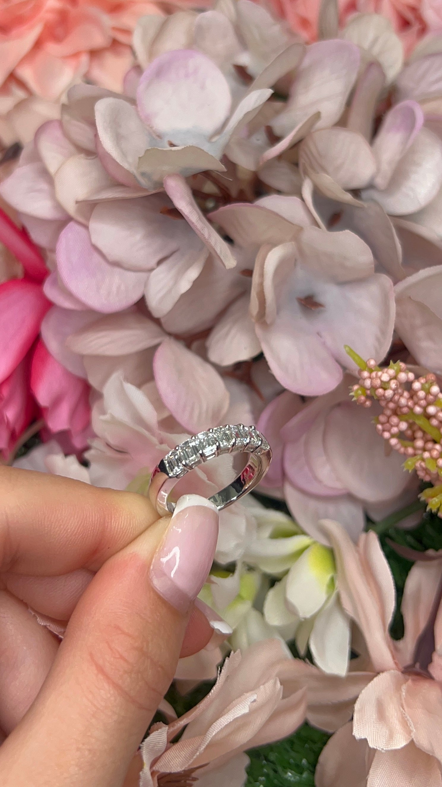 Platinum Half Eternity Diamond Ring