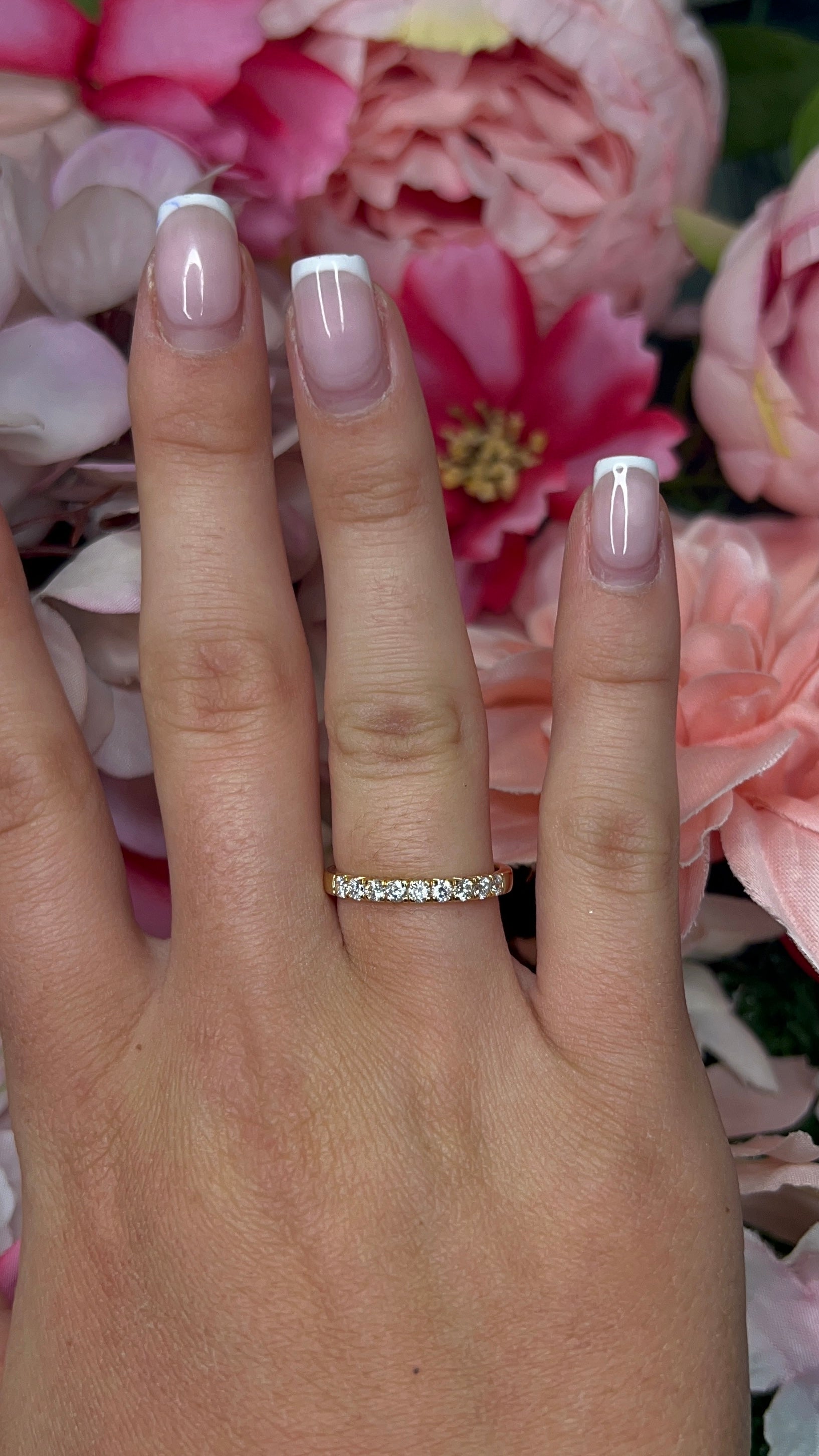 18 Carat Yellow Gold Diamond Half Eternity Ring