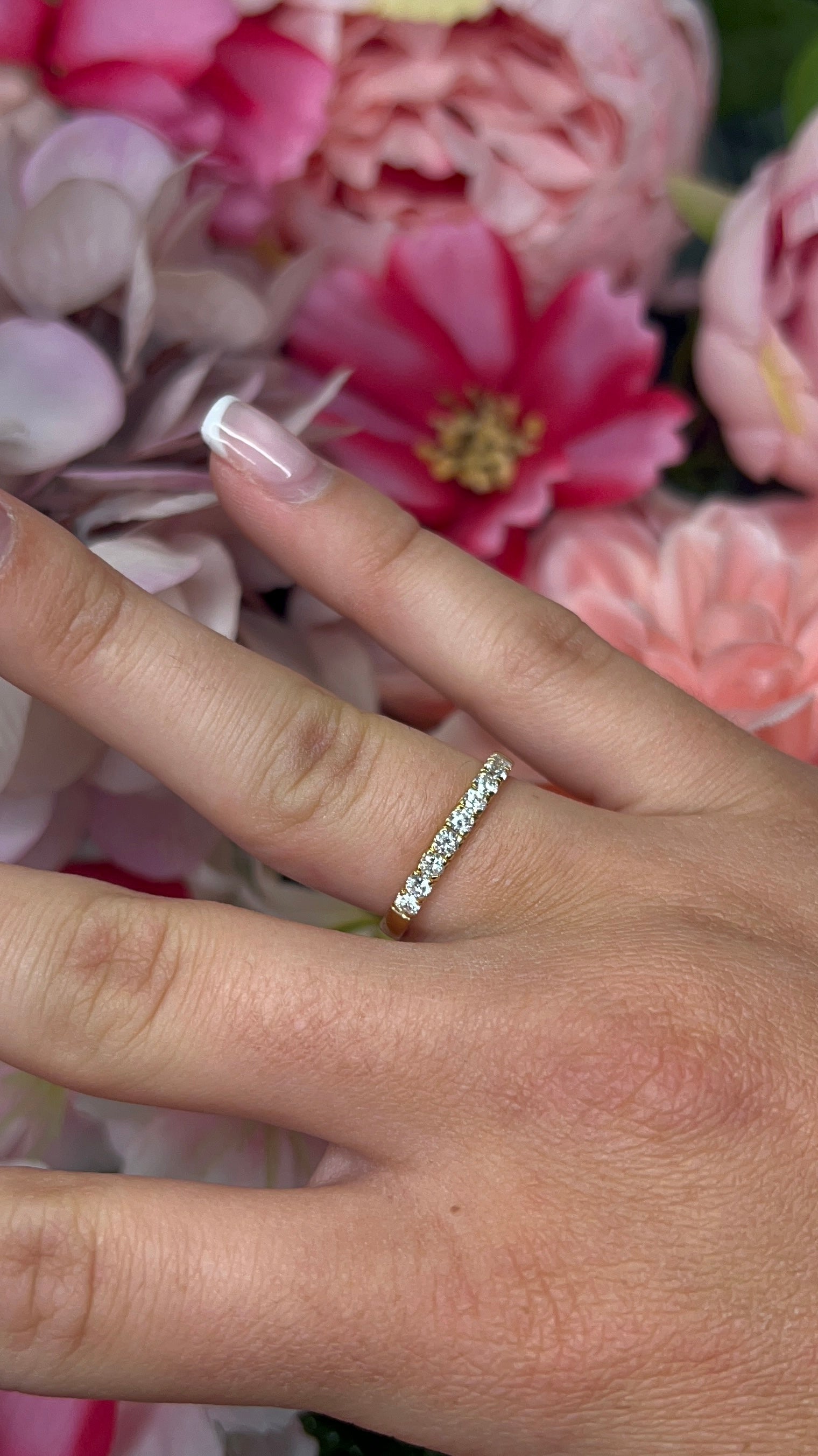 18 Carat Yellow Gold Diamond Half Eternity Ring