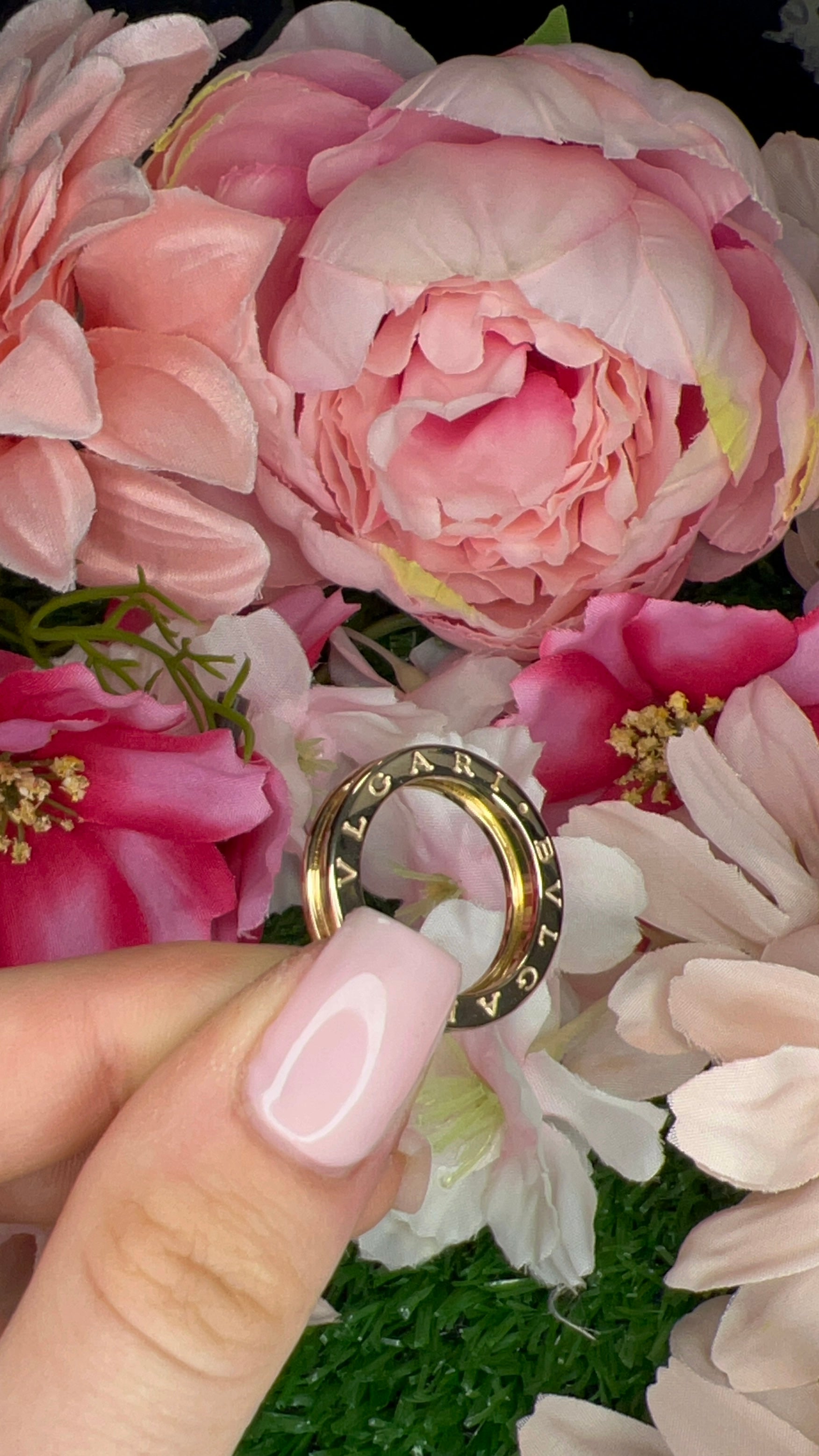 18 Carat Rose Gold Bulgari B.zero1 Two Band Ring