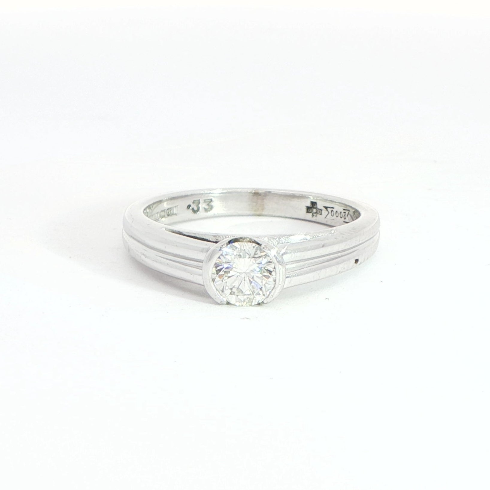 18 Carat White Gold Diamond Solitaire 0.33ct