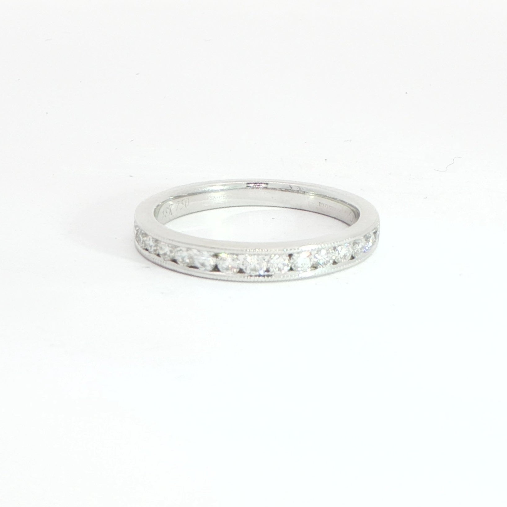 18 Carat White Gold Diamond Half Eternity Ring