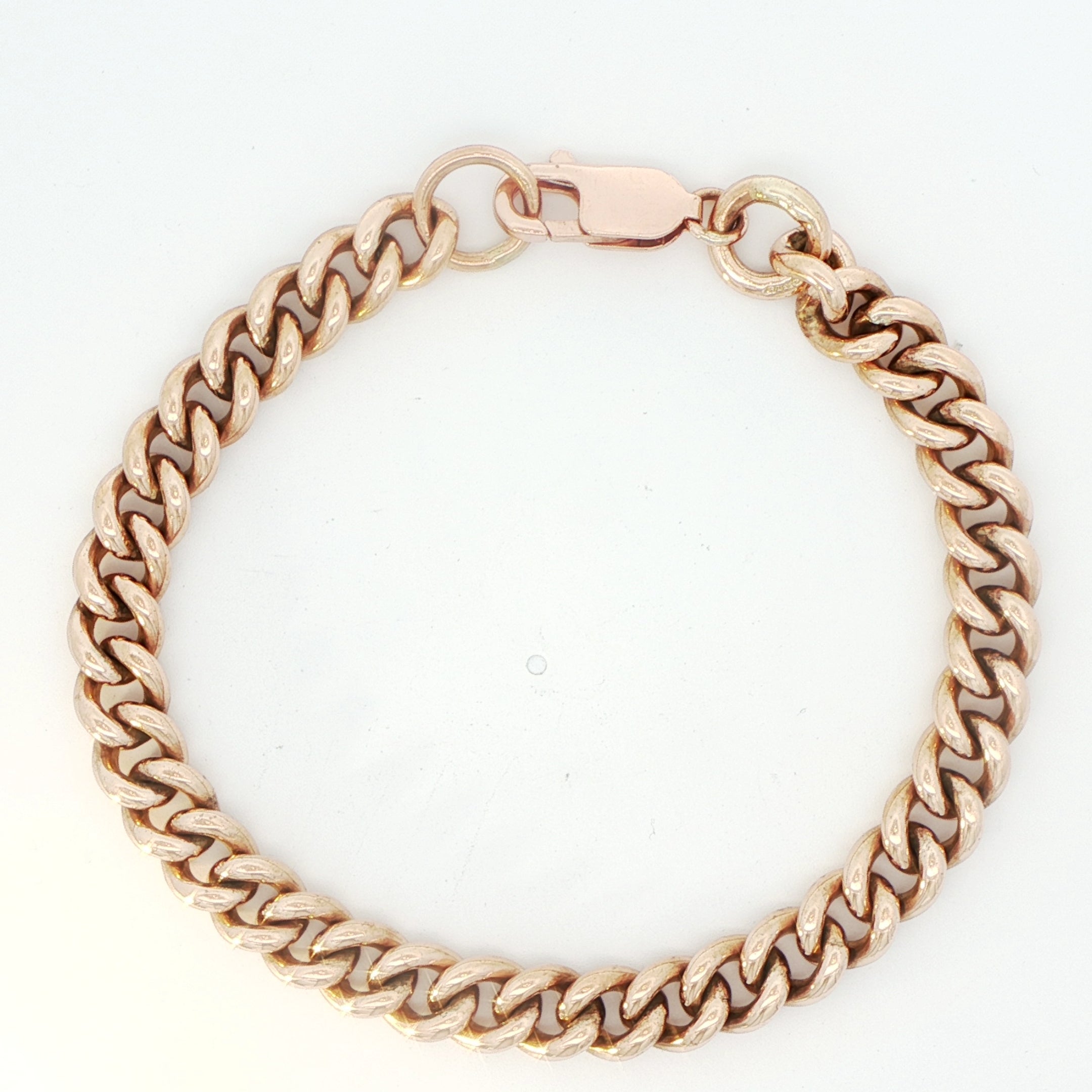 9 Carat Rose Gold Heavy Curb Bracelet