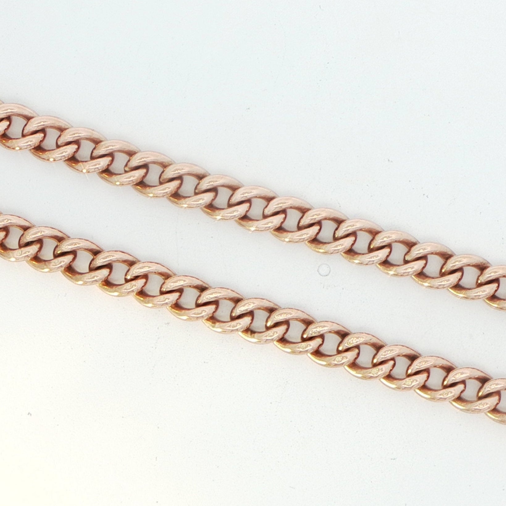9 Carat Rose Gold Heavy Curb Chain with T-Bar