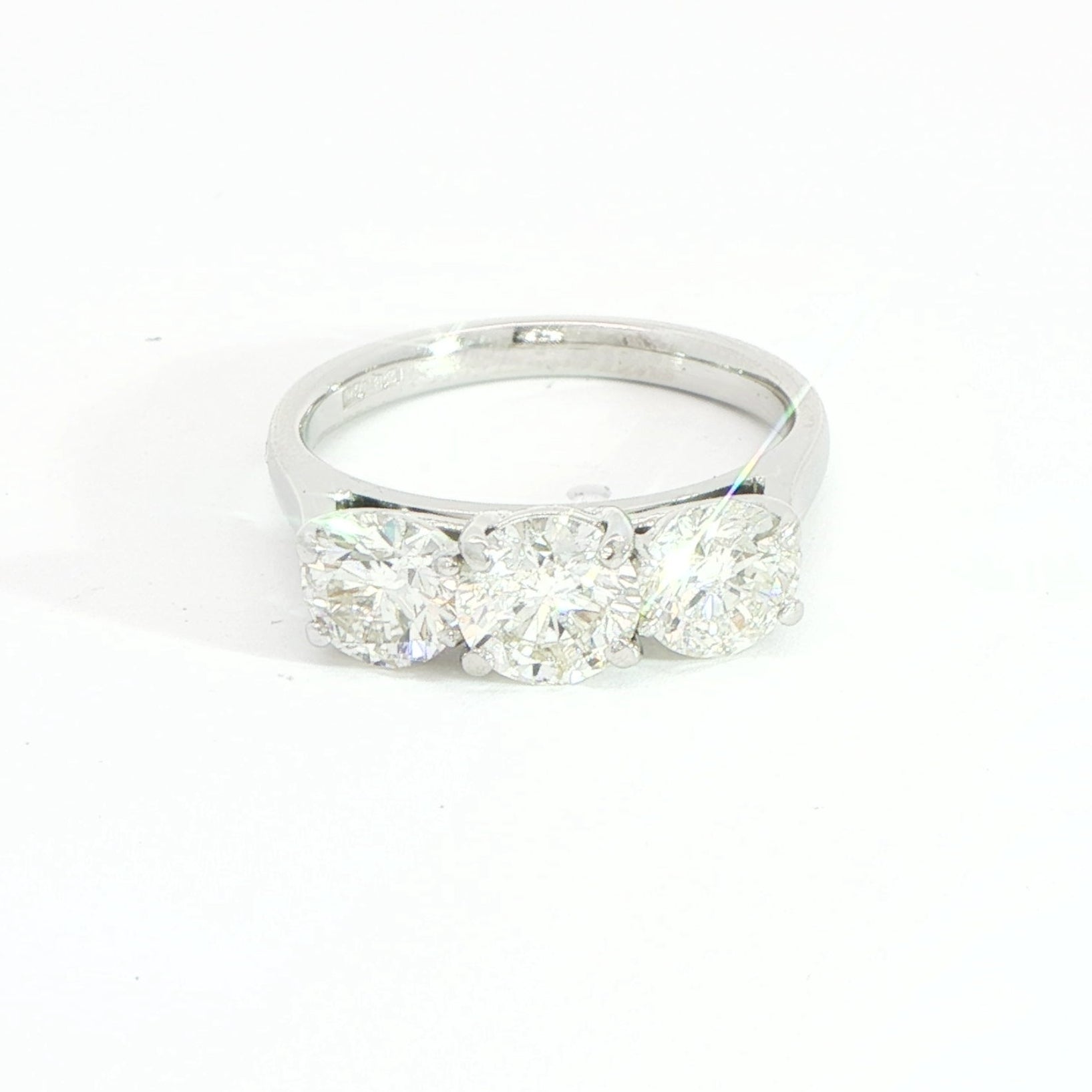 Platinum Three stone Diamond Ring 1.75ct