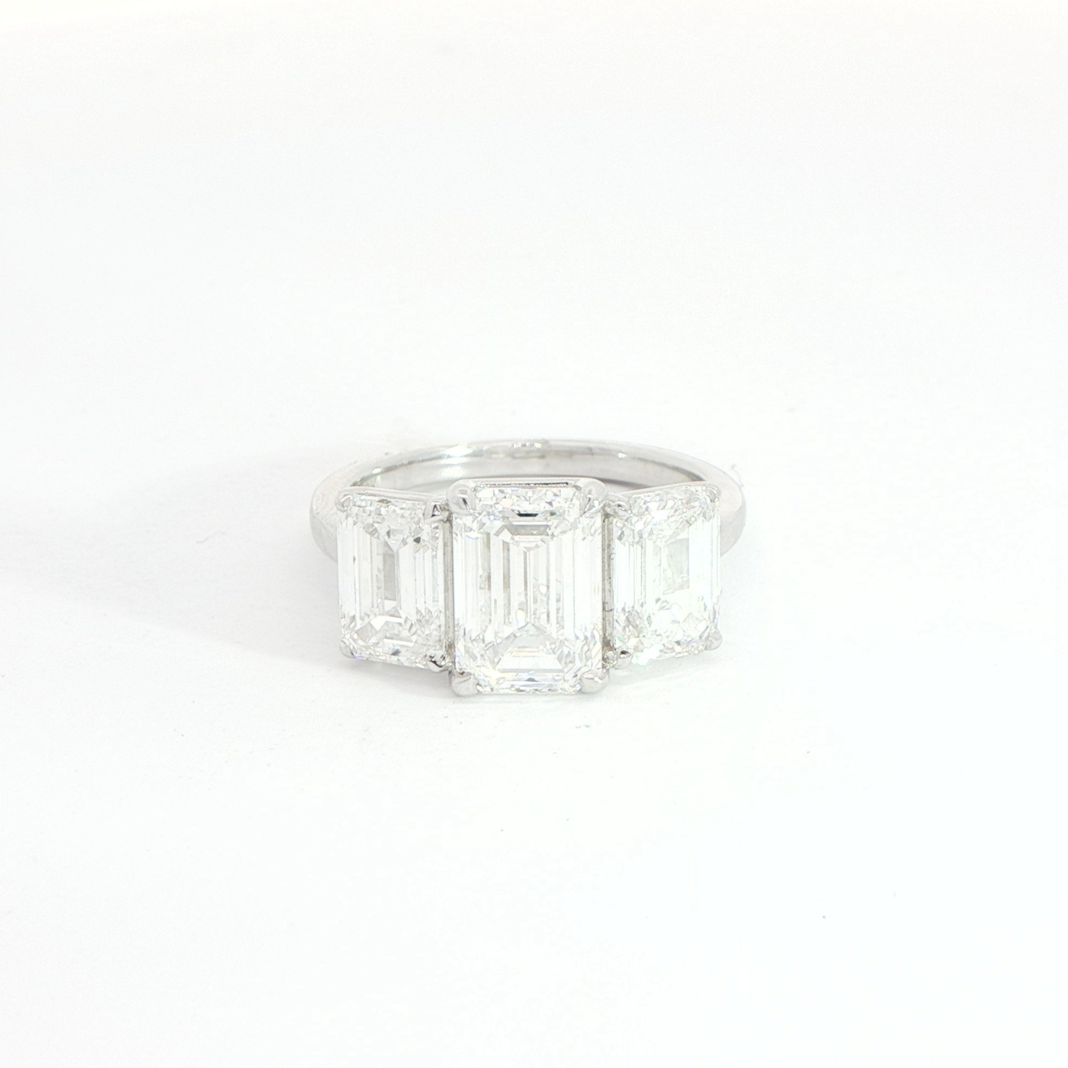 18 Carat White Gold Three Stone Laboratory Grown Diamond Ring