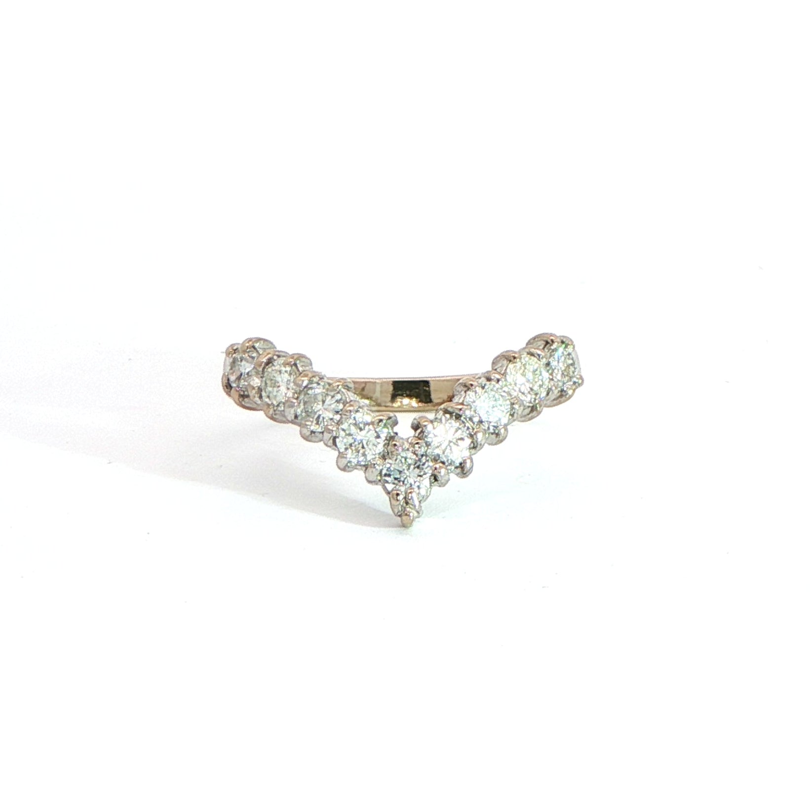 18 Carat White Gold Diamond Wishbone Ring 0.50ct