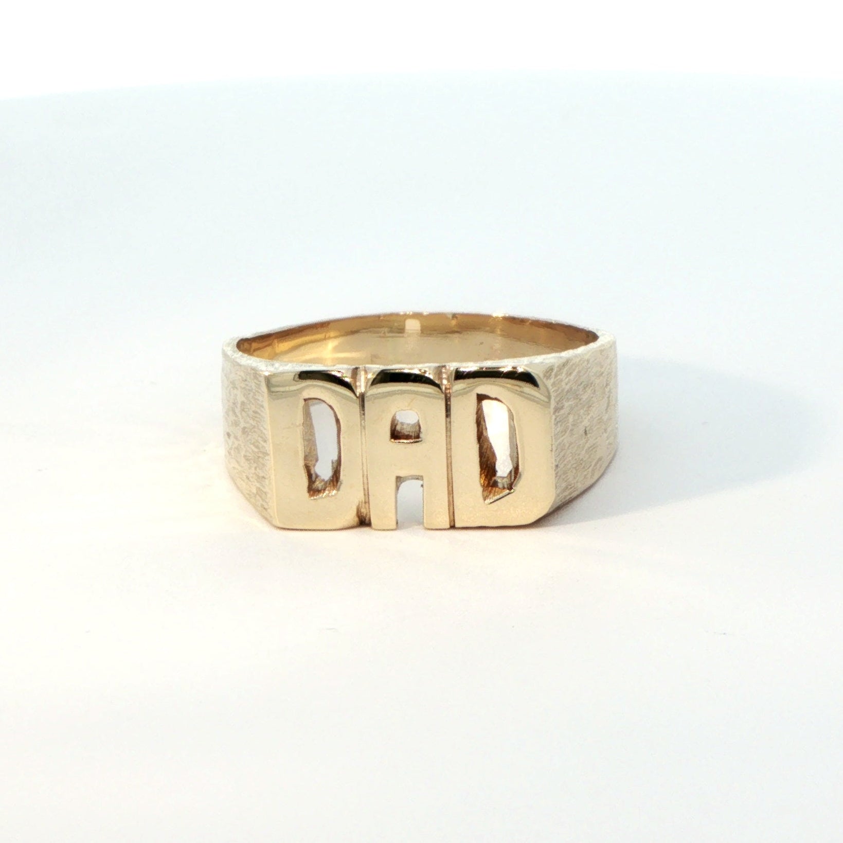 9 Carat Yellow Gold 'DAD' Signet Ring