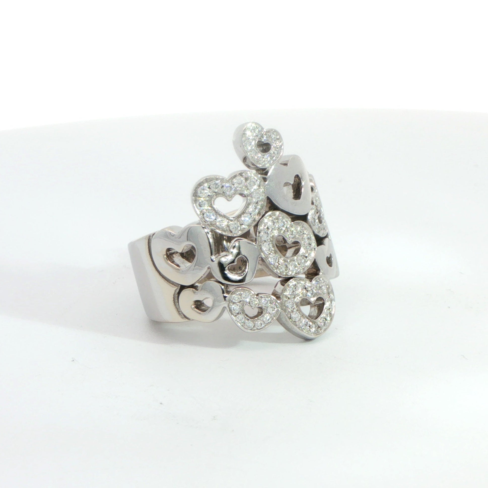 18 Carat White Gold Pascale Bruni Diamond Heart Ring