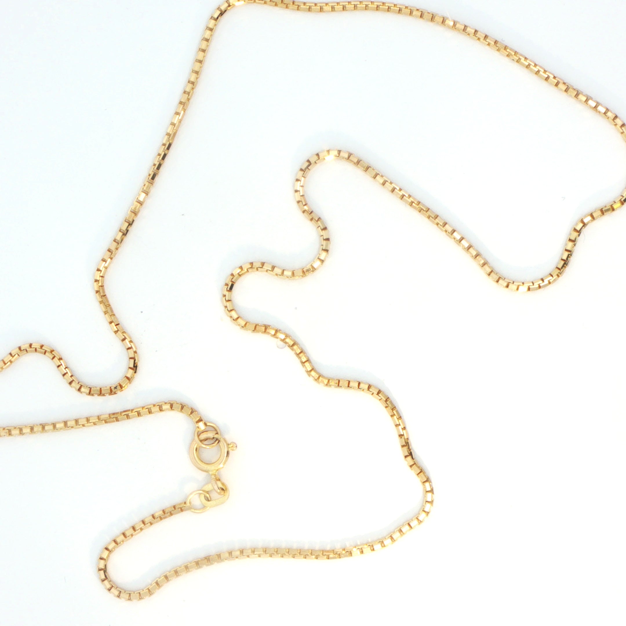 14 Carat Yellow Gold Box Chain