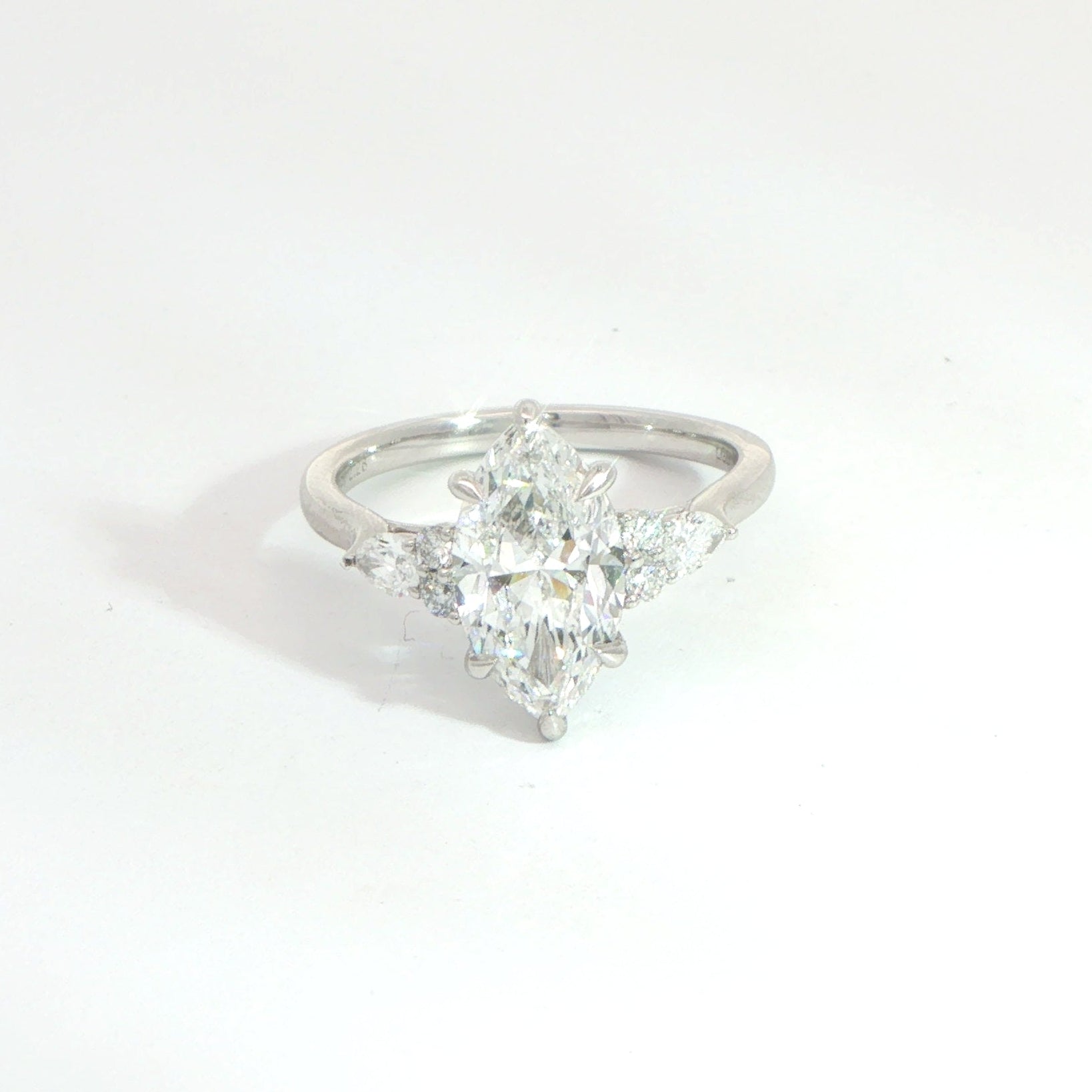 Platinum Laboratory Grown Marquise Diamond Ring 2.26ct