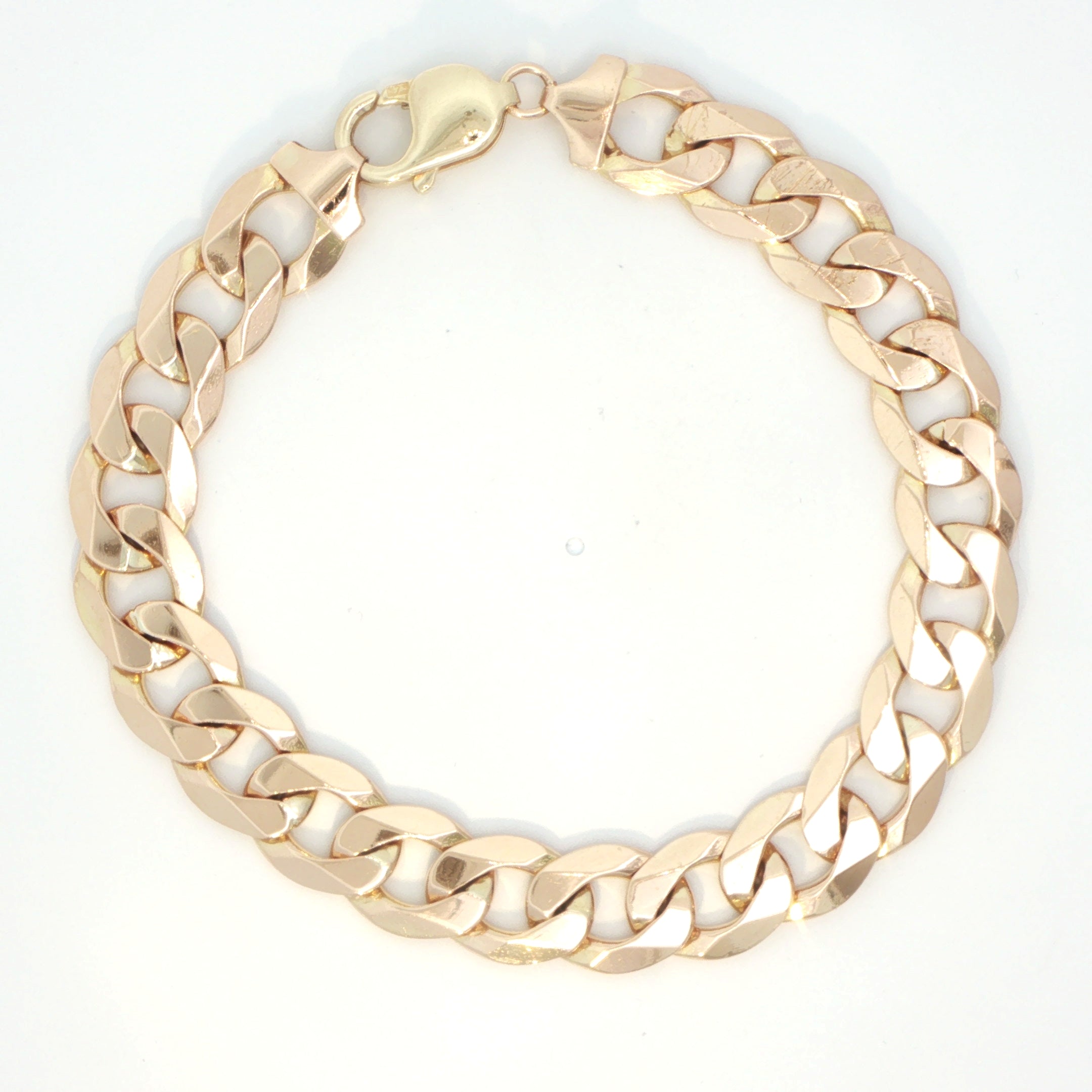 9 Carat Yellow Gold Flat Curb Bracelet