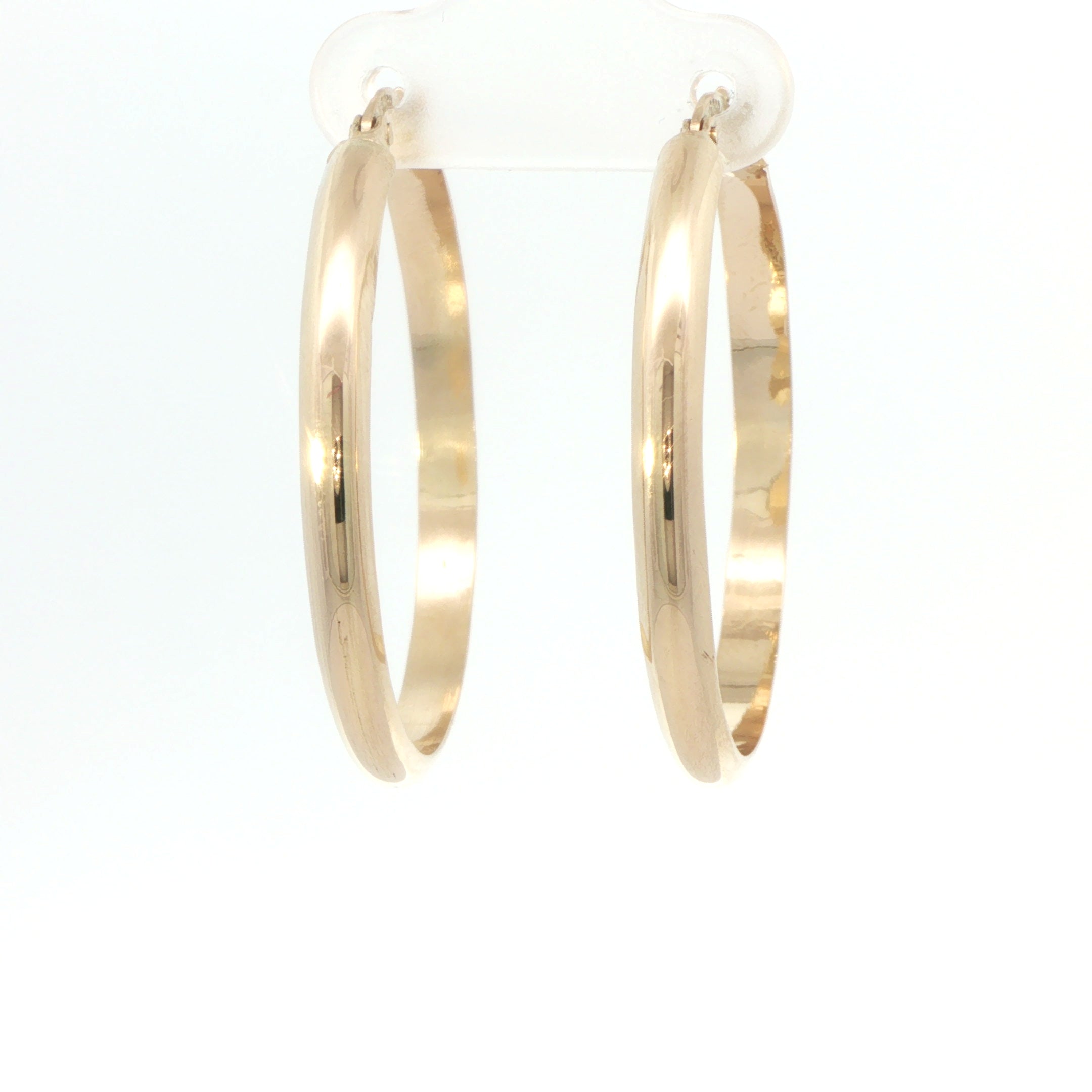9 Carat Yellow Gold Polished Hoop Earrings