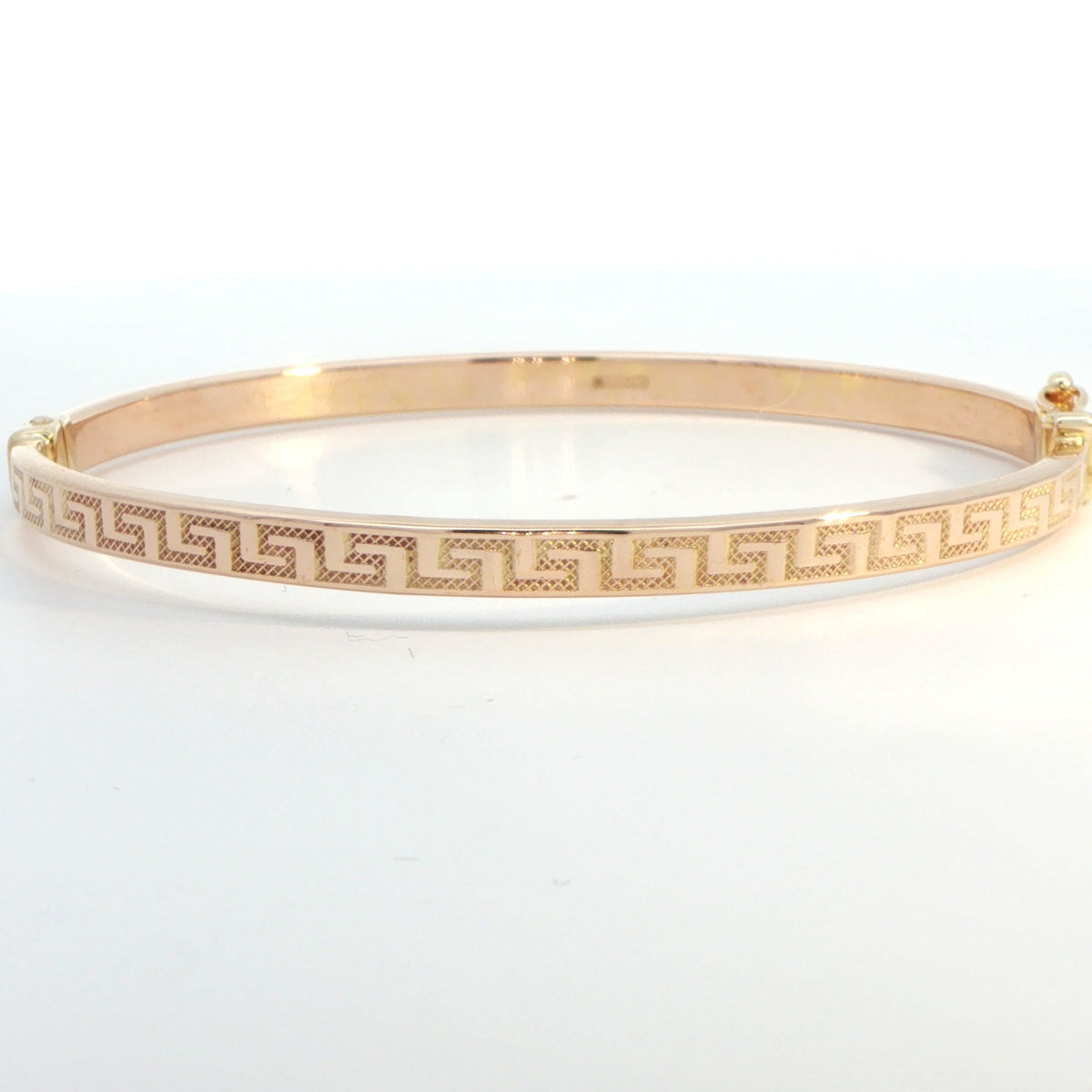 9 Carat Yellow Gold Engraved Bangle