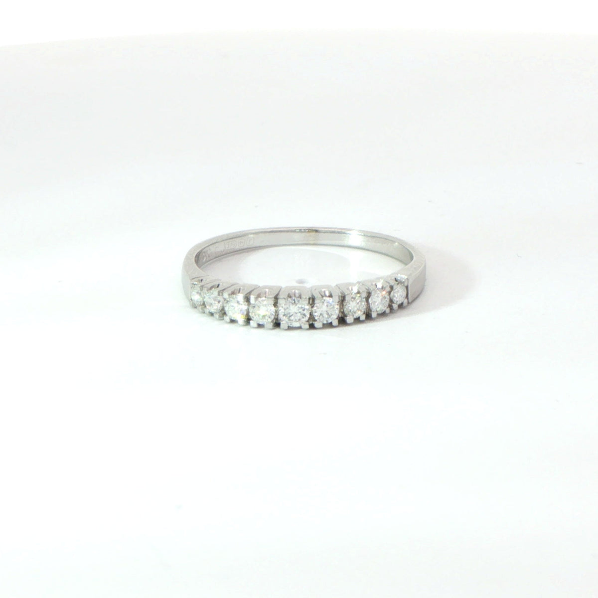 9 Carat White Gold Diamond Half Eternity Ring
