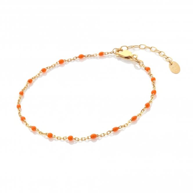 Hot Diamond X Golden Edit Orange Ocean Bracelet