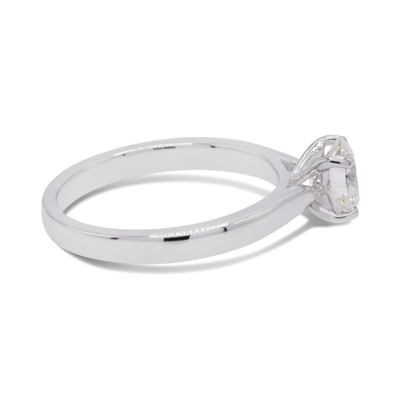 Platinum Round Brilliant Cut 0.90ct Diamond Solitaire Ring