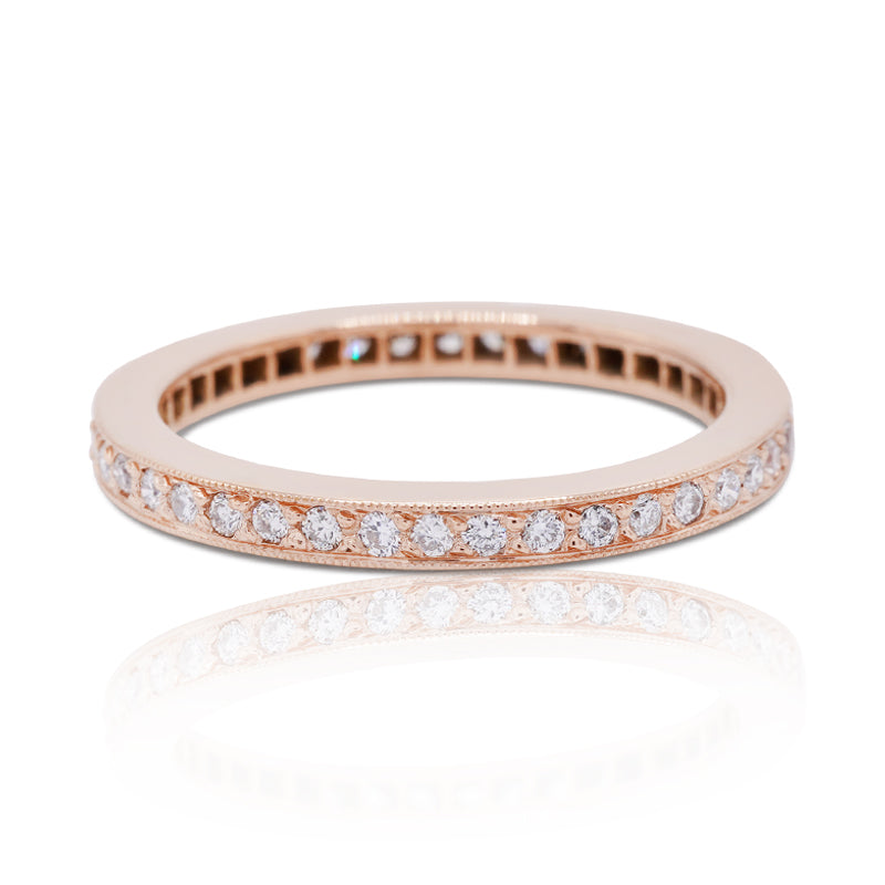 18 Carat Rose Gold Diamond Full Eternity Ring