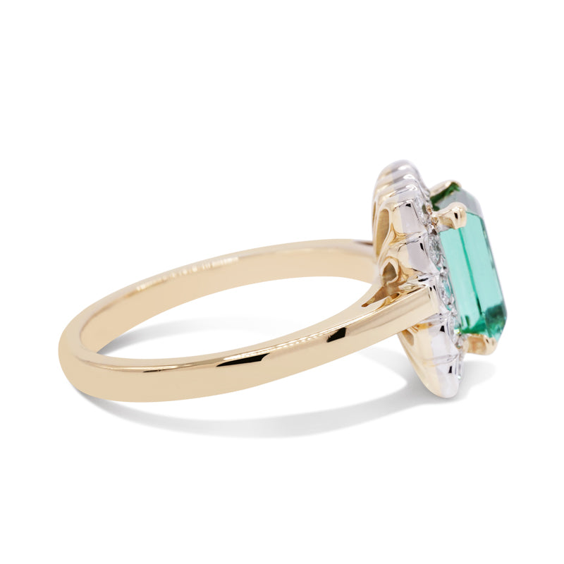 18 Carat Yellow Gold Tourmaline 1.94ct & Diamond Ring