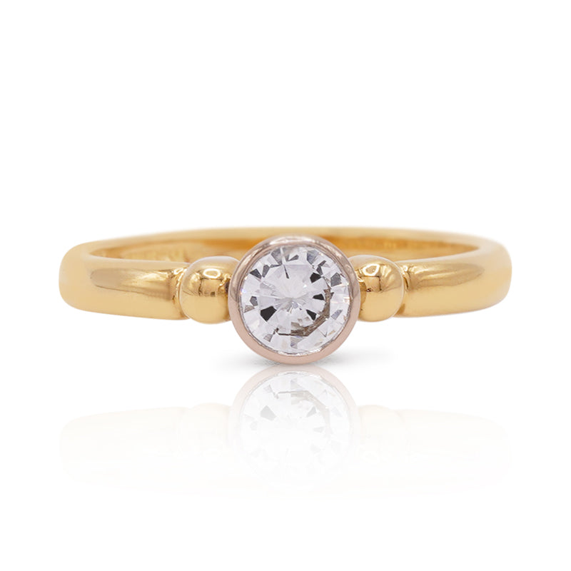 18 Carat Yellow Gold Diamond Solitaire Ring